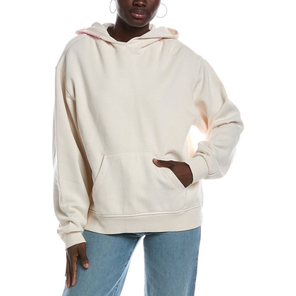 Vintage Havana Womens  Heavyweight Garment Dye Hoodie, White